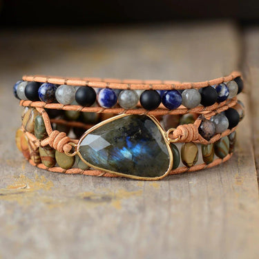 Labradorite Wanderer Wrap Bracelet-Your Soul Place